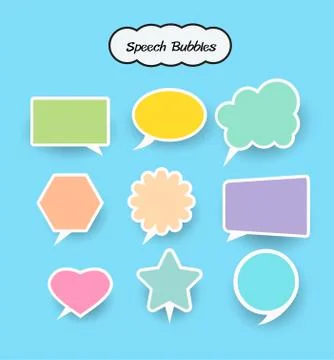 Speech bubbles set, vector design イラスト素材