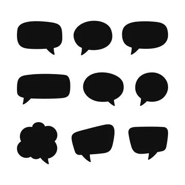 Speech Bubbles Set on White Background. Vector Stock Illustration