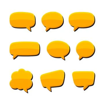 Speech Bubbles Set on White Background. Vector Illustrazione stock