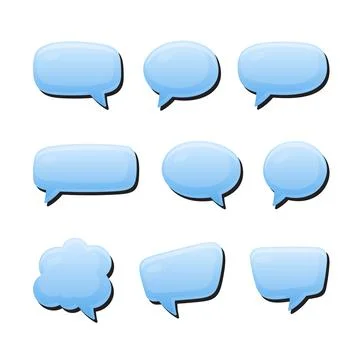 Speech Bubbles Set on White Background. Vector 库存插图