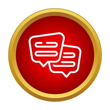 Speech bubbles showing online communication chat icon Stock Illustration