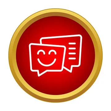 Speech bubbles showing positive communication and feedback Stock Illustration