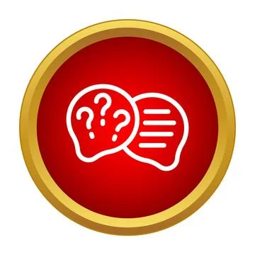 Speech bubbles showing questions and answers discussion Stock Illustration