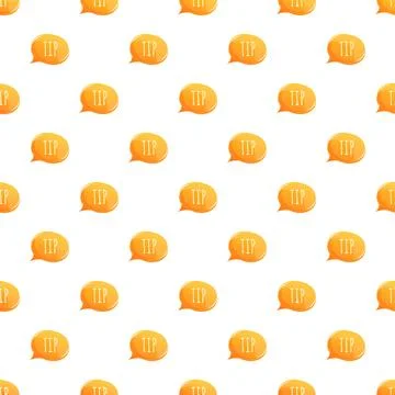 Speech bubbles showing word tip in a seamless pattern Stockillustratie