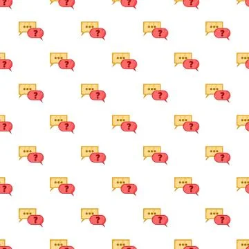 Speech bubbles signs pattern, cartoon style Illustrazione stock