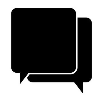Speech bubbles solid icon. Message vector illustration isolated on white. Chat Stockillustratie