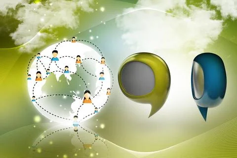 Speech bubbles Speech bubbles Copyright: xZoonar.com/brijithxxvijayanx 146... Foto stock