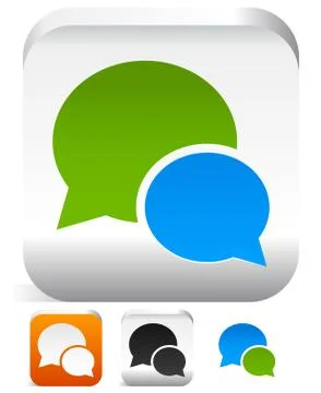 Speech bubbles, talk bubbles, speak bubbles. Vector icons. dialogue, chat, fo Stock-Illustration