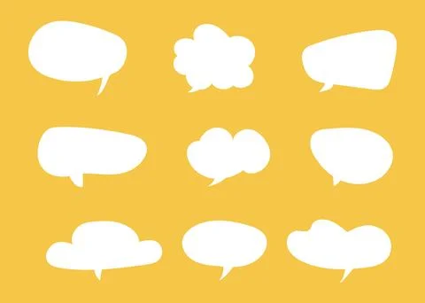 Speech bubbles for text. Chatting symbol, patterns. Message balloons, stickers 스톡 일러스트
