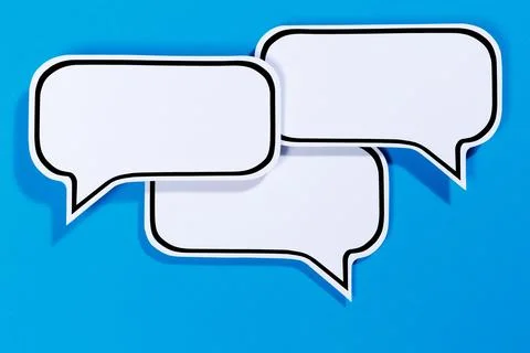 Speech bubbles with text free space Copyspace as communication Information イラスト素材