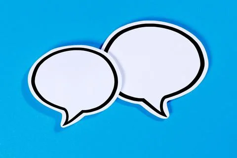 Speech bubbles with text free space Copyspace as communication Information イラスト素材