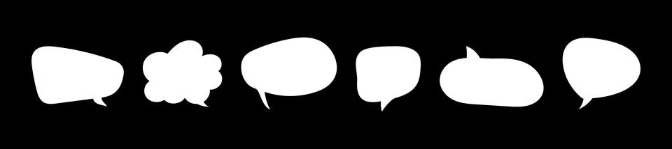 Speech bubbles for text. Message balloons, stickers, social media chat box Stock Illustration