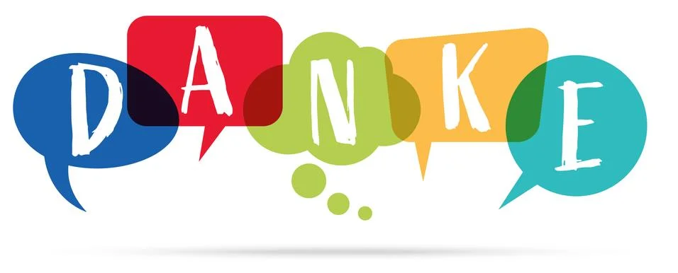 Speech bubbles with text thanks Stock Illustration