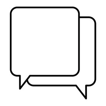 Speech bubbles thin line icon. Message vector illustration isolated on white 스톡 일러스트