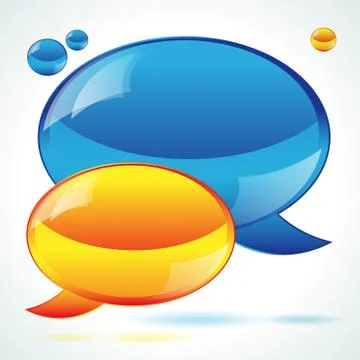 Speech bubbles vector background Stock Illustration