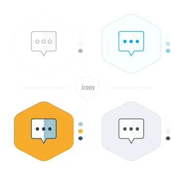 Speech bubbles, vector icon Stock Illustration