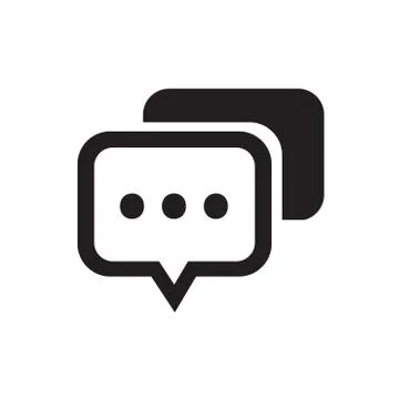 Speech bubbles, vector icon Stock Illustration