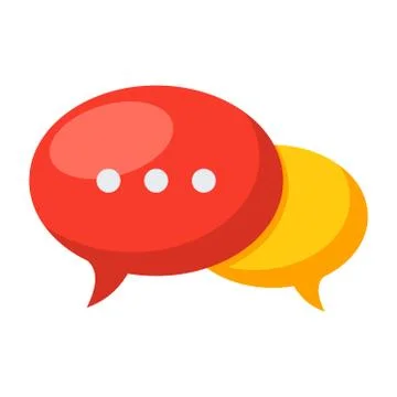 Speech Bubbles Vector Icon Stock Illustration