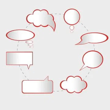 Speech bubbles vector Stock Illustration