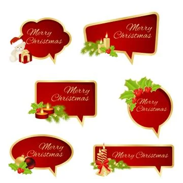 Speech bubbles on white Stock Illustration