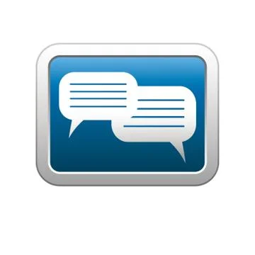 Speech bubl icon blue Illustrazione stock