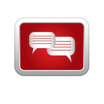 Speech bubl icon red Stock Illustration