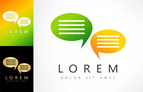 Speech bubles logo vector. Chat design. Stock Illustration