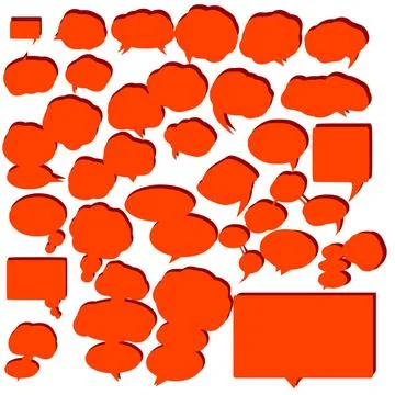 Speech bubles Variety of empty and stylized speech bubbles for text Copyri... Stock Photos