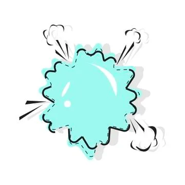 Speech buuble for explosion in comic magazine Stock Illustration