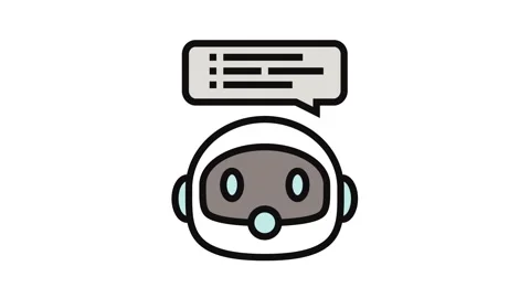 Speech chat bot color icon animation Stockbeeldmateriaal 326100127