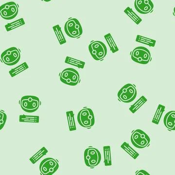 Speech chat bot glyph seamless pattern Stock Illustration