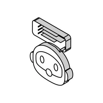 Speech chat bot isometric icon vector illustration Stock Illustration