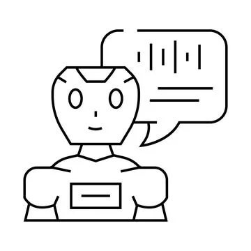 Speech chat bot line icon vector illustration Stock Illustration
