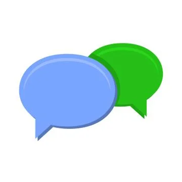 Speech Chat Bubbles on White Background. Vector Stock Illustration