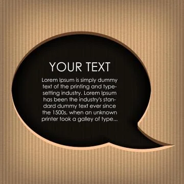 Speech cloud. Cardboard background 库存插图