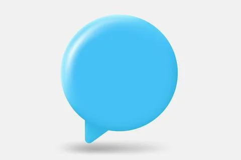 Speech cloud with copy space. 3d vector illustration Stock Illustration