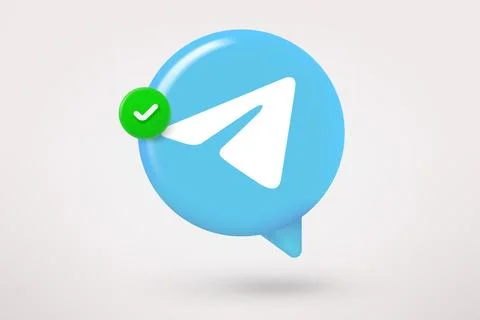 Speech cloud with green checkmark. 3d vector icon Stock Illustration