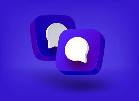 Speech cloud icons. Conversation concept. 3d vector illustration Stock Illustration