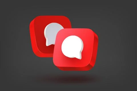 Speech cloud icons. Conversation concept. 3d vector illustration Stock-Illustration