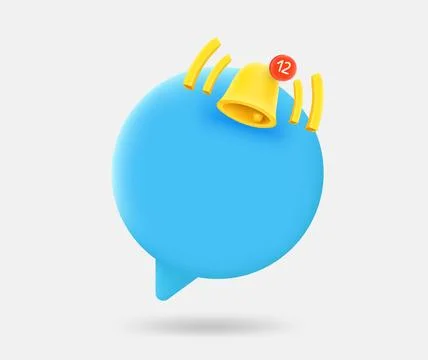 Speech cloud with new messages sign. 3d vector isolated illustration Stock Illustration
