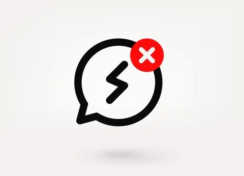 Speech cloud pictogram with ban mark. 3d vector icon Stock Illustration
