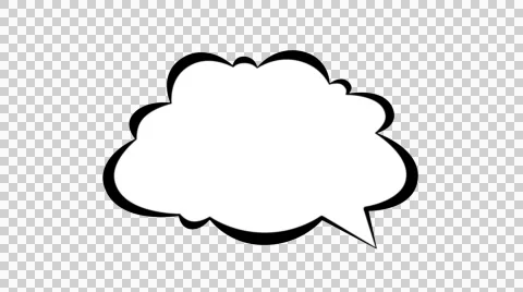 Speech clouds. Alpha channel Stock Footage 44209020