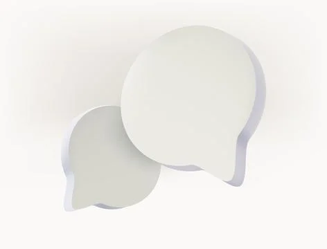Speech clouds vector illustration. Conversation concept. 3d vector illustrati Stock Illustration