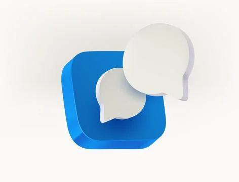 Speech clouds vector illustration. Dialog concept. 3d vector illustration Stock-Illustration