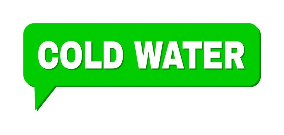 Speech COLD WATER Colored Bubble Frame Stock Illustration
