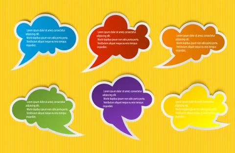 Speech color bubbles set for design Stock Illustration