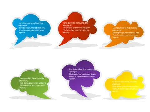 Speech color bubbles set for design Stock Illustration