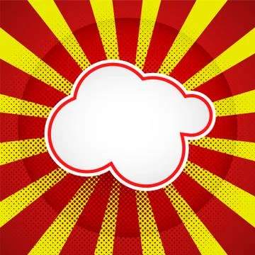 Speech colored bubble Pop-Art Style Illustrazione stock