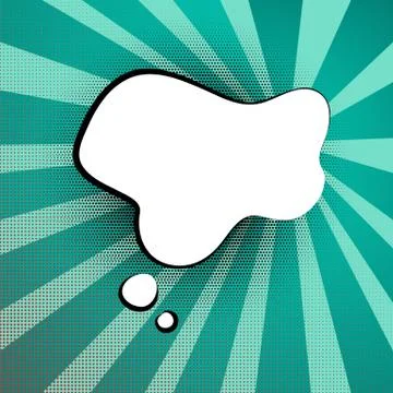 Speech colored bubble Pop Art Style Illustrazione stock