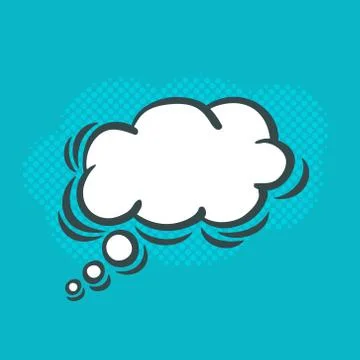 Speech comic bubble in cloud form Stock Illustration
